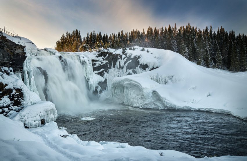 Tännforsen Waterfall, Near Åre, Jämtland, Sweden